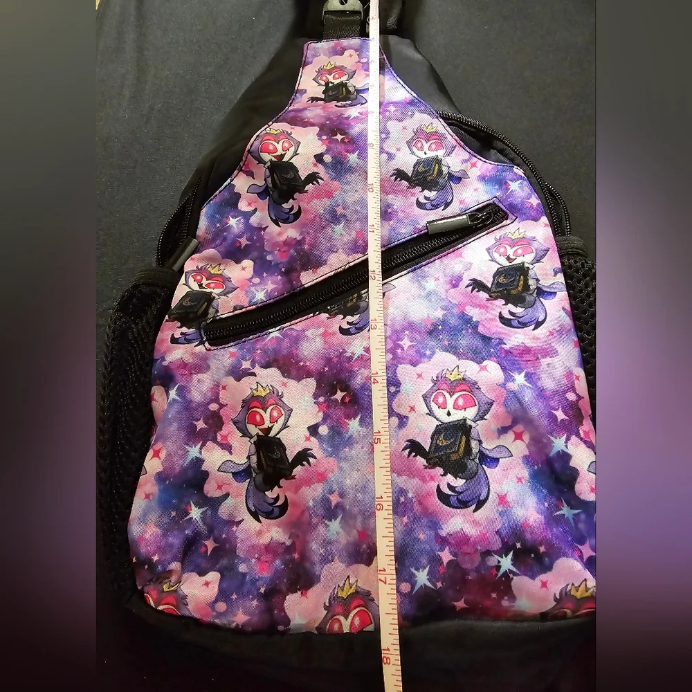Helluvaboss Young Stolas Pattern Sling Bookbag /‎ Crossbody Backpack- New